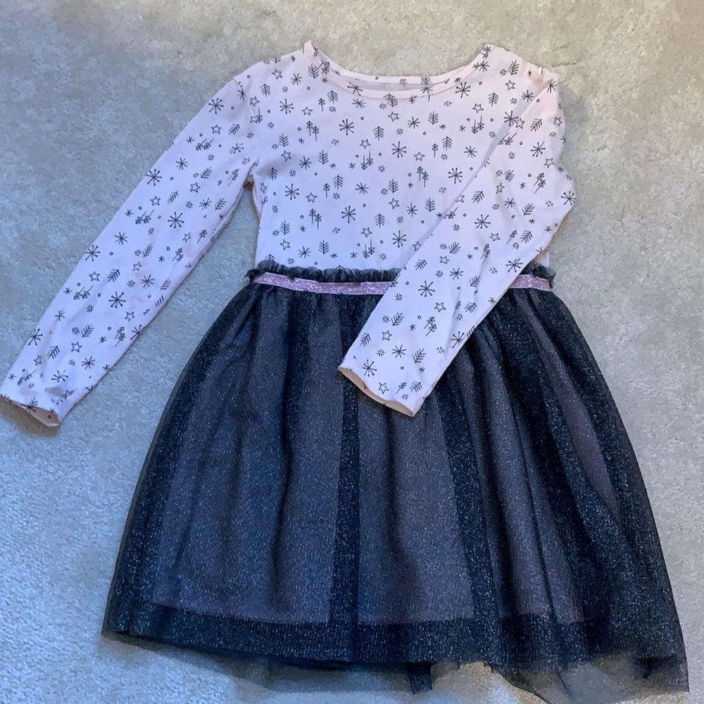Never worn girls pink and black dress